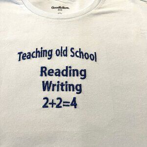 Teaching Old School Lt. Blue T-shirt Size: Large